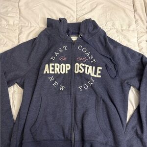 Aeropostale Charcoal Gray Fleece-Lined Hoodie
